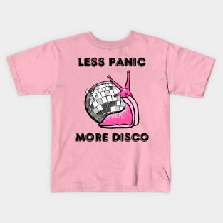 Less Panic More Disco Snail Kids T-Shirt